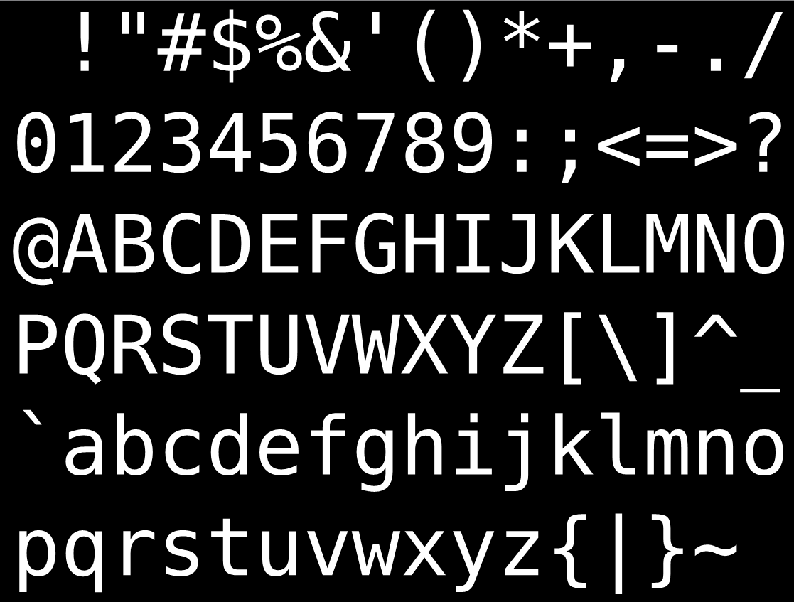 ascii table